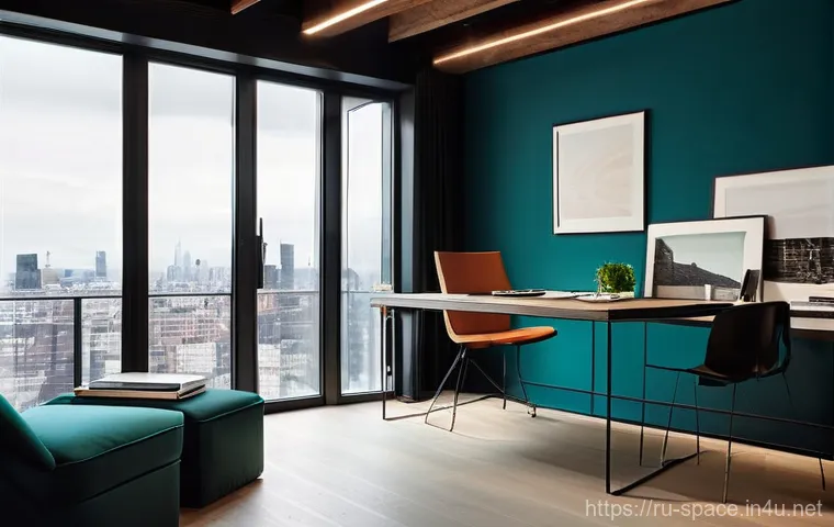 공간디자인 업계의 미래 전망 - **A Luxurious Biophilic Living Space with Emotional Design:**
    "A sophisticated and tranquil livi...