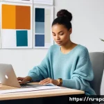 공간디자이너를 위한 창업 가이드 - **A creative interior designer forming her unique style and brand identity.** A focused young woman,...