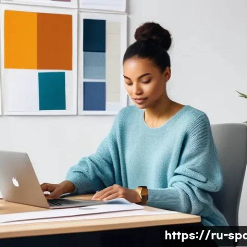 공간디자이너를 위한 창업 가이드 - **A creative interior designer forming her unique style and brand identity.** A focused young woman,...