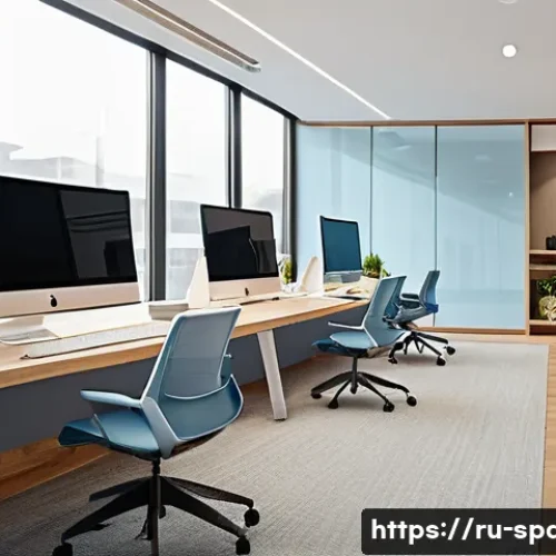 공간디자이너 자격증 시험 과목 정리 - A modern spatial design studio interior showcasing ergonomic furniture arrangements with clear zonin...